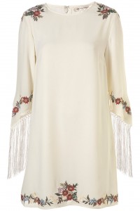 Topshop Fringe Embellished Shift Dress